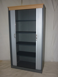 additional images for Graphite tambour cupboard