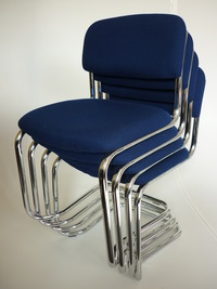 additional images for Chrome cantilever frame stacking chairs