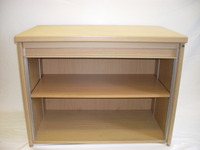additional images for Light oak tambour front desk high cupboard