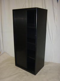 additional images for Black 1800mm high metal tambour cupboards