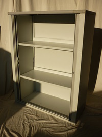additional images for Multi-stor 1580mm high grey tambour cupboard