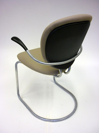 additional images for Allermuir Bug light green cantilever conference chair