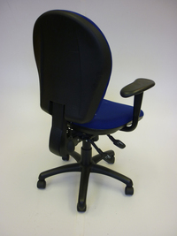 additional images for Torasen Zeus Z356MA Blue task chair with arms.