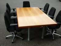 additional images for 2440x1300mm Birch/cherry boardroom table