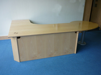 additional images for Verco Corniche maple veneer crescent desk