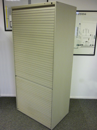 additional images for 1780mm high light grey tambour cupboard