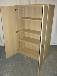 additional images for AFI Phase1600mm high oak double door cupboard