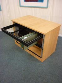 additional images for Beech desk high tambour cupboard