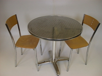 additional images for Beech plywood chrome bistro chair