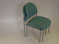 additional images for Aqua green 4 leg meeting chairs