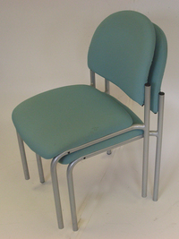 additional images for Aqua green 4 leg meeting chairs