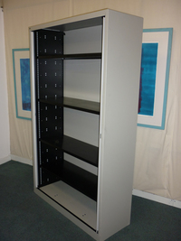 additional images for Triumph 1920mm high grey 1200mm wide side tambour cupboard