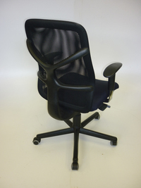 additional images for Dark blue fabric/black mesh task chairs, WAS £120 NOW