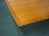 additional images for 4200 x 1600/1200mm Cherry barrel shape boardroom table & credenza units