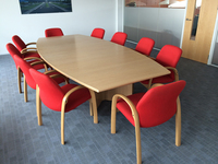 additional images for Verco red cajun fabric wooden frame boardroom chairs