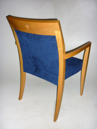 additional images for Task beech veneer frame blue suede leather boardroom chairs