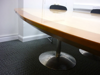 additional images for 2600 x 2200mm maple/cherry nearly round boardroom table (CE)