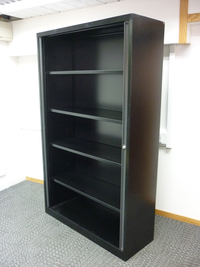 additional images for 1980mm high 1200mm wide Bisley black tambour cupboards