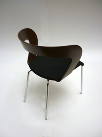 additional images for Brunner walnut/black stackable meeting chairs (CE)