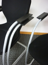 additional images for Black Orangebox X10 stacking cantilever chairs (CE)