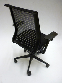 additional images for Steelcase Think black fabric mesh back task chairs (CE)