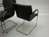 additional images for Brunner dark brown leather stacking chairs  (CE)