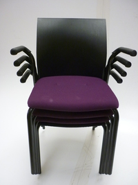 additional images for Steelcase Eastside purple/black stacking chair