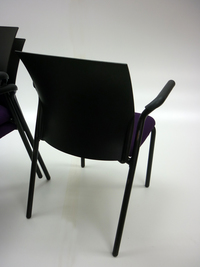 additional images for Steelcase Eastside purple/black stacking chair