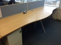 additional images for Oak Senator Core banks of 4 person desks (CE) price per user: 