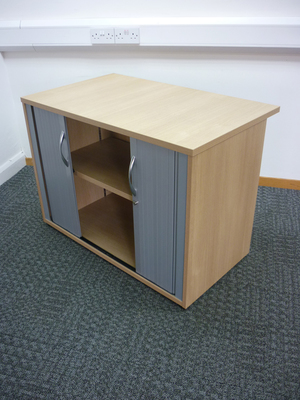 additional images for Desk high Phase oak tambour cupboards