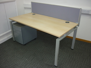 additional images for Senator Jigsaw 1600w x 800d mm maple desk