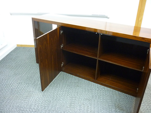 additional images for 3600x1500mm high gloss walnut veneer table & credenza CE