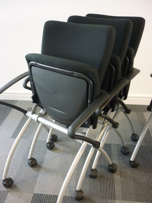 additional images for Black Comforto nesting meeting chairs