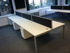 additional images for White Buronomic 1600x800mm top bench desks