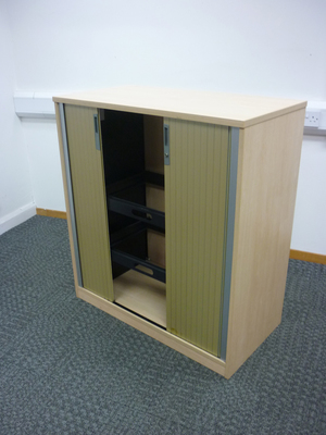 additional images for 1100mm high Ofquest maple tambour cupboard
