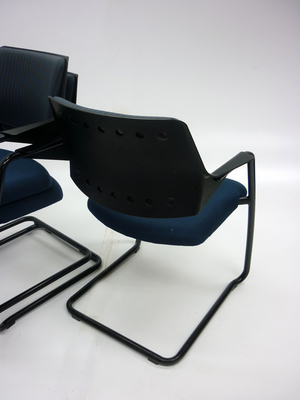 additional images for Gisberger blue & grey stacking chairs
