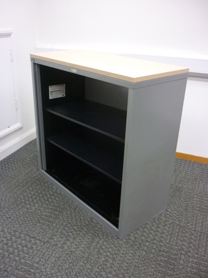 additional images for 1050mm high silver/maple Triumph tambour cupboard 