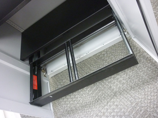 1980mm high Steelcase silver metal cupboards