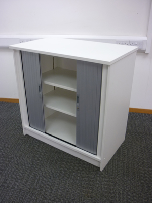 additional images for 1000mm high white tambour cupboards