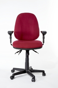 additional images for Red 3 lever operator chairs