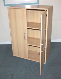 additional images for Beech double door storage cupboard