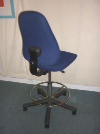 additional images for Blue draughtsman chair