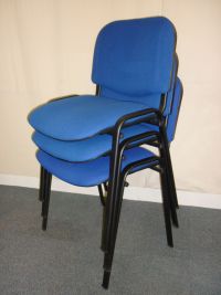 additional images for Blue Club stacking chairs
