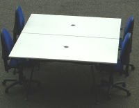 additional images for White Herman Miller Abak bench desks