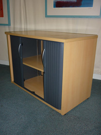 additional images for Desk high Sven side tambour cupboard