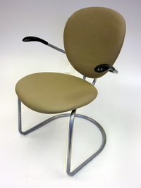 additional images for Allermuir Bug light green cantilever conference chair