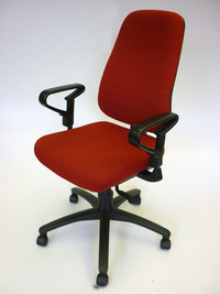 additional images for Dauphin red task chairs with arms