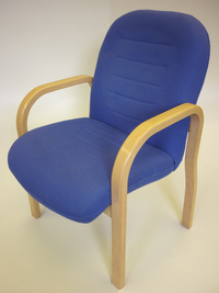 additional images for Blue beech frame 4 leg meeting armchairs