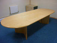 additional images for 3000x1100mm Verco Corniche maple D-End boardroom table