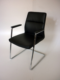 additional images for Sven Fulcrum F3 black faux leather meeting chairs